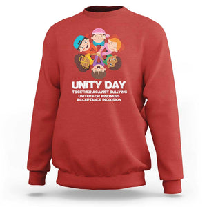 Unity Day Sweatshirt Together Against Bullying Cute Kids End Bullying TS09 Red Print Your Wear