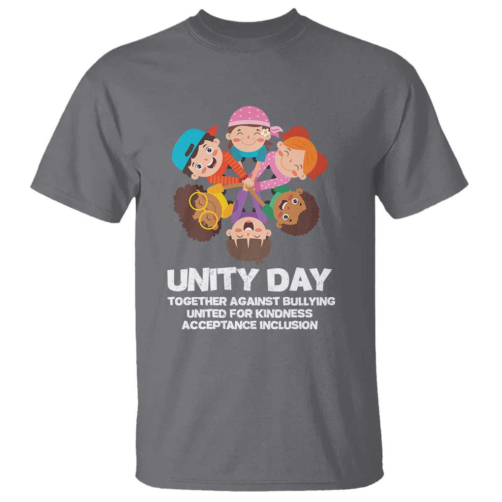 Unity Day T Shirt Together Against Bullying Cute Kids End Bullying TS09 Charcoal Print Your Wear