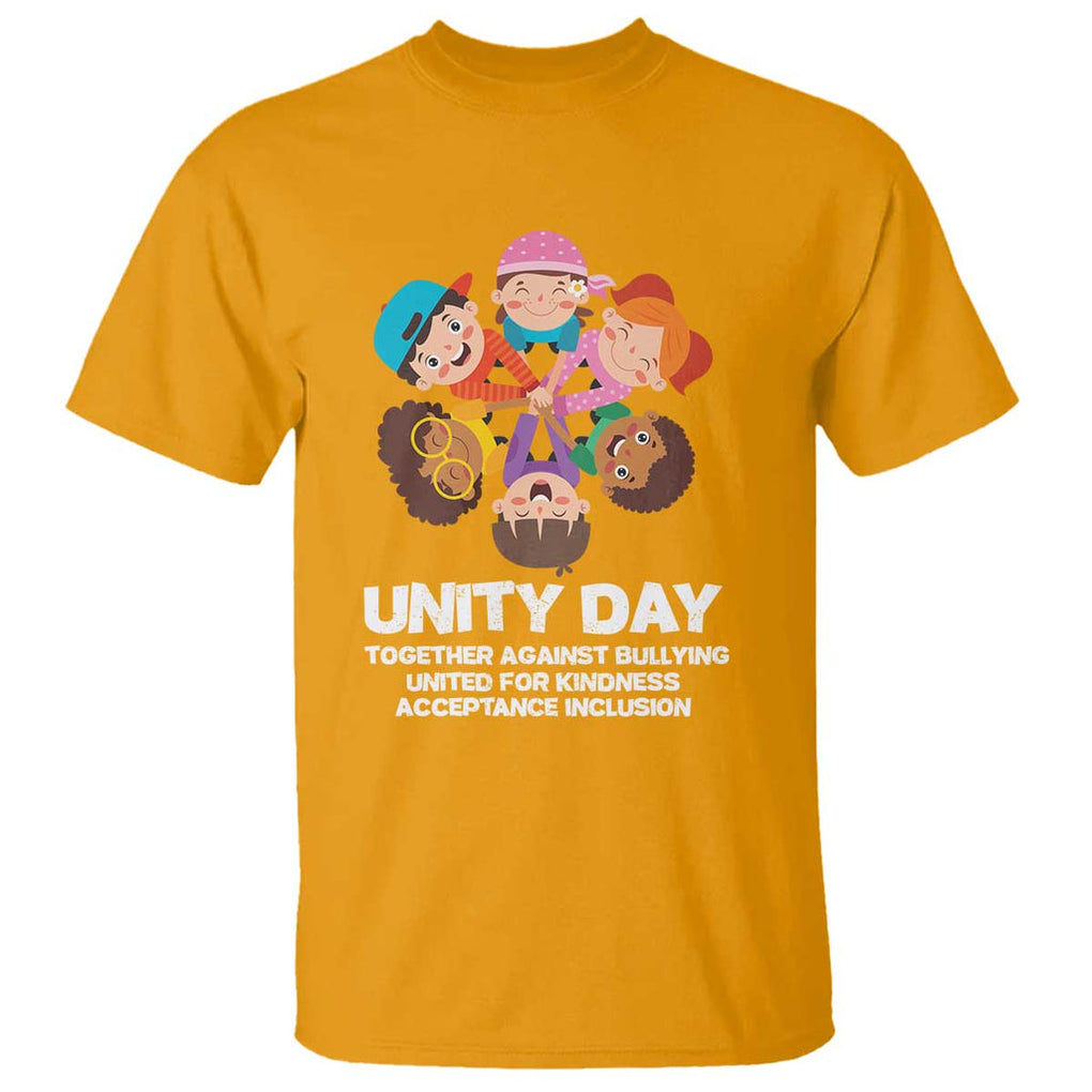 Unity Day T Shirt Together Against Bullying Cute Kids End Bullying TS09 Gold Print Your Wear