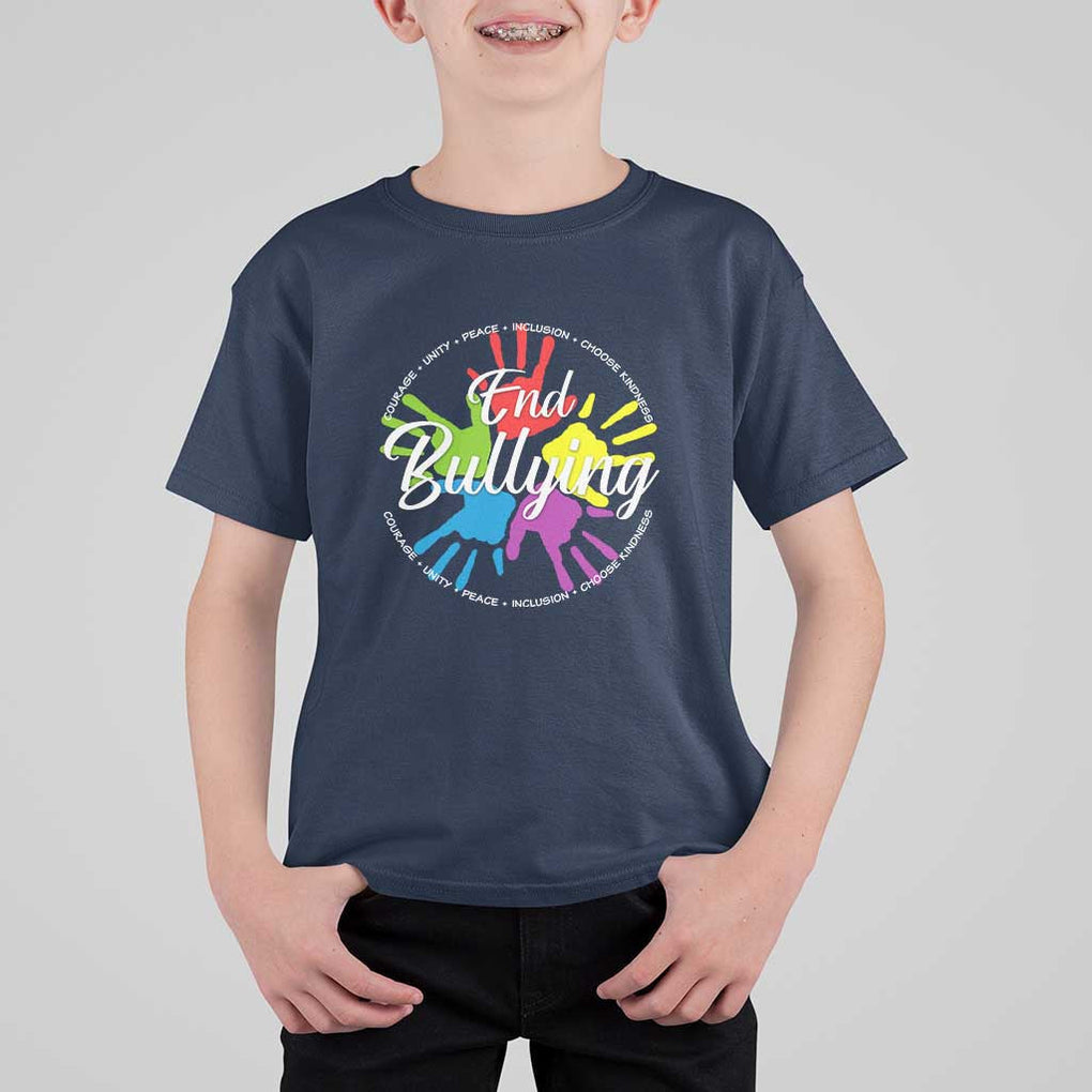 Anti Bullying T Shirt For Kid Choose Kindness Unity Day TS09 Navy Print Your Wear