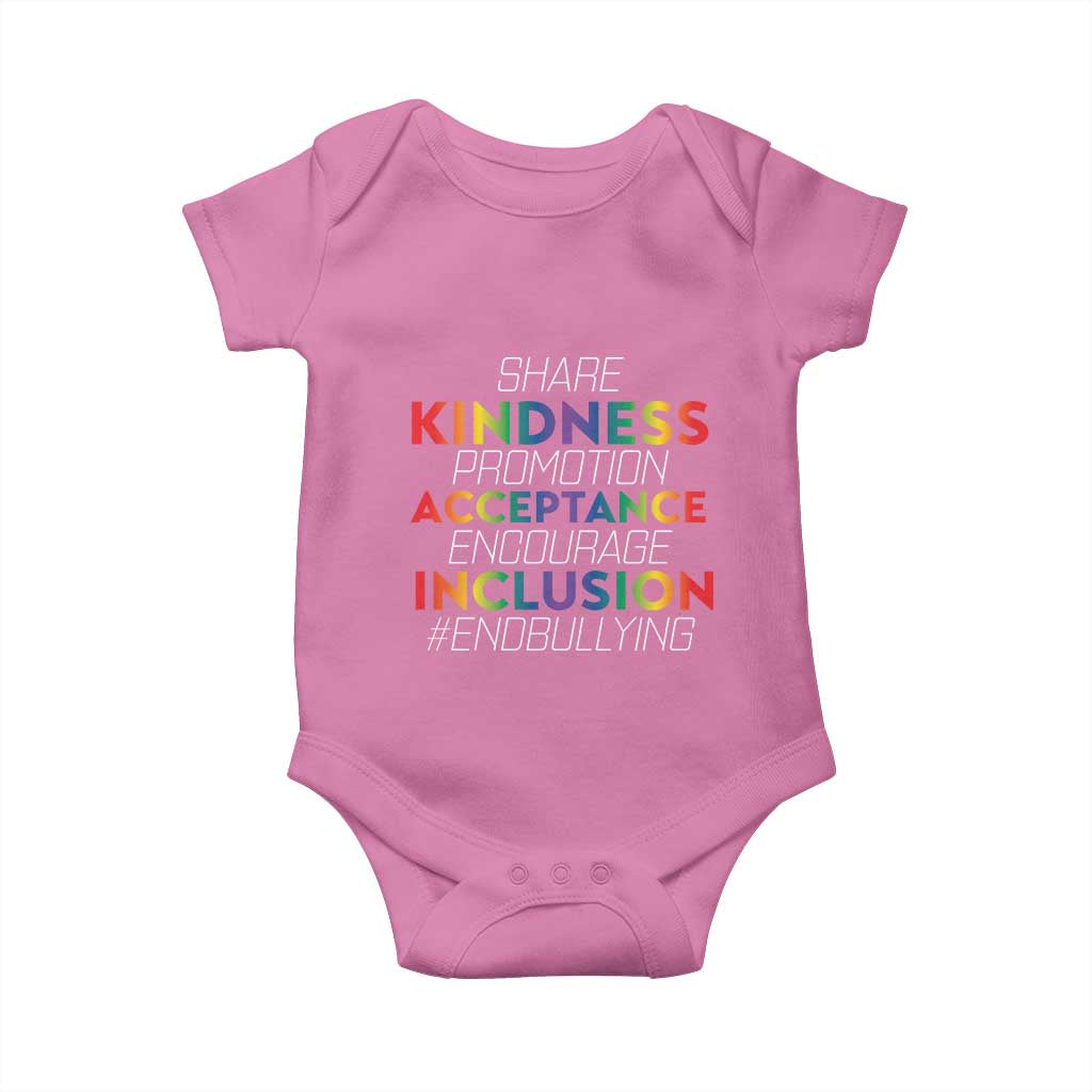 Anti Bullying Baby Onesie Share Kindness Promotion Acceptange Encourage Inclusion TS09 Azalea Print Your Wear