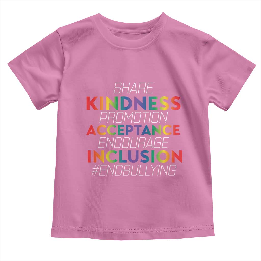 Anti Bullying Baby Shirt Share Kindness Promotion Acceptange Encourage Inclusion TS09 Azalea Print Your Wear