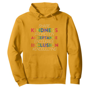 Anti Bullying Hoodie Share Kindness Promotion Acceptange Encourage Inclusion TS09 Gold Print Your Wear