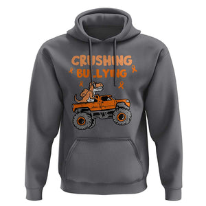 Anti Bullying Hoodie Crushing Bullying Dinosaur Riding Anti Bullying Prevention TS09 Charcoal Print Your Wear