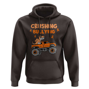 Anti Bullying Hoodie Crushing Bullying Dinosaur Riding Anti Bullying Prevention TS09 Dark Chocolate Print Your Wear