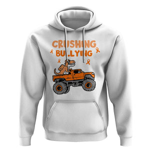 Anti Bullying Hoodie Crushing Bullying Dinosaur Riding Anti Bullying Prevention TS09 White Print Your Wear