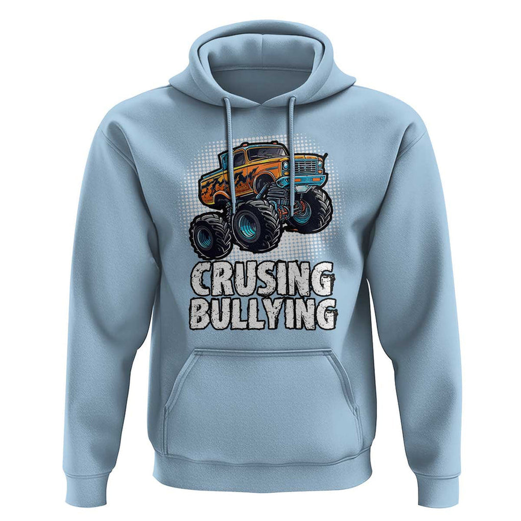 Anti Bullying Hoodie Crushing Bullying Monster Truck Anti Bullying Prevention TS09 Light Blue Print Your Wear