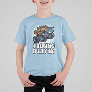 Anti Bullying T Shirt For Kid Crushing Bullying Monster Truck Anti Bullying Prevention TS09 Light Blue Print Your Wear