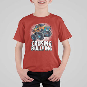 Anti Bullying T Shirt For Kid Crushing Bullying Monster Truck Anti Bullying Prevention TS09 Red Print Your Wear