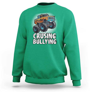 Anti Bullying Sweatshirt Crushing Bullying Monster Truck Anti Bullying Prevention TS09 Irish Green Print Your Wear
