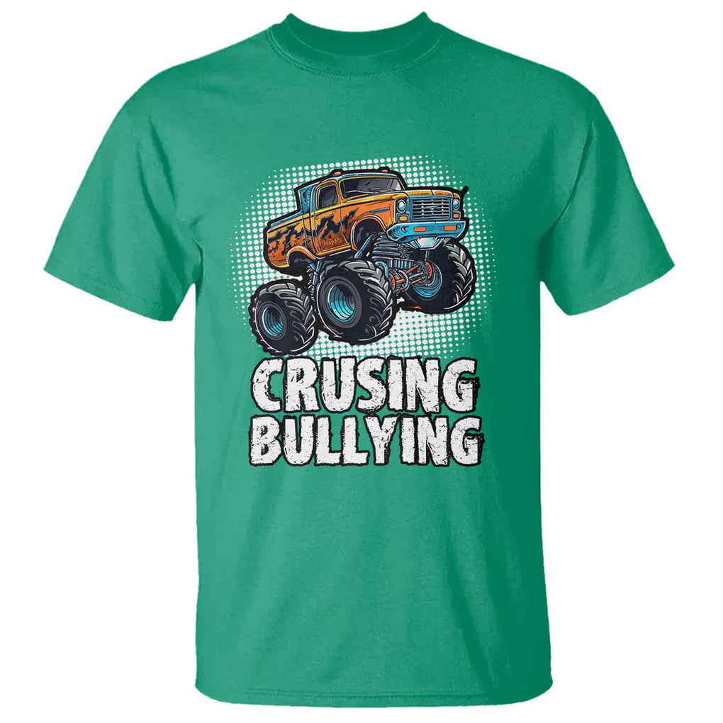 Anti Bullying T Shirt Crushing Bullying Monster Truck Anti Bullying Prevention TS09 Irish Green Print Your Wear