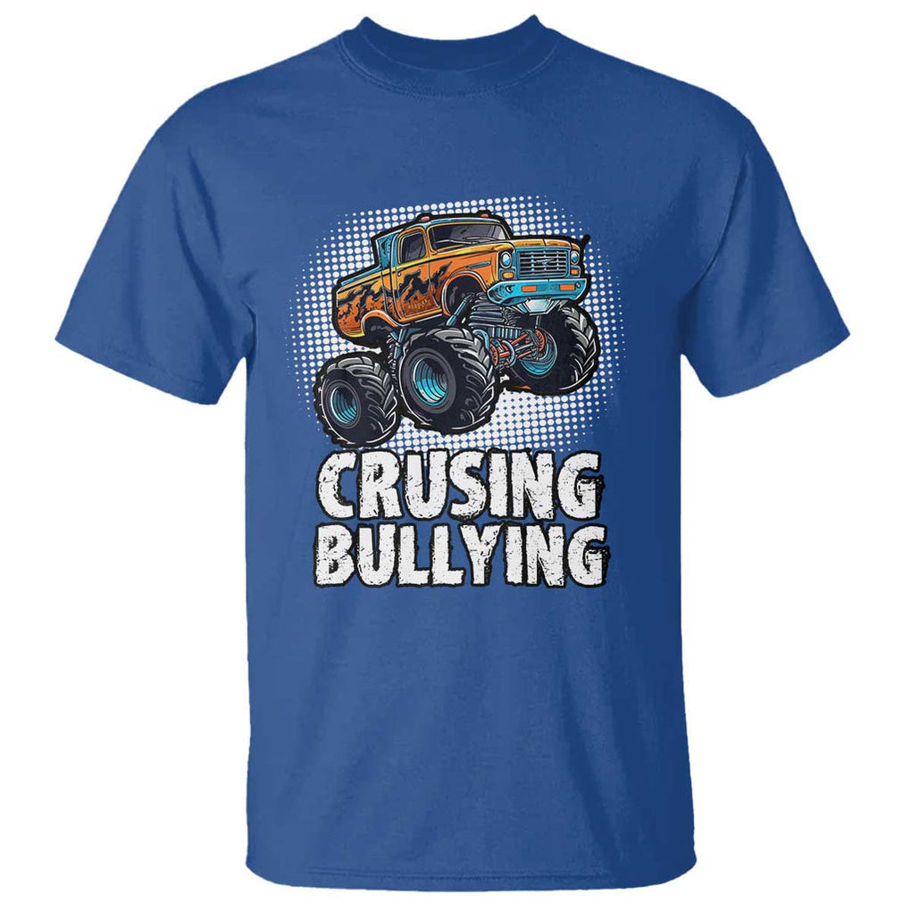Anti Bullying T Shirt Crushing Bullying Monster Truck Anti Bullying Prevention TS09 Royal Blue Print Your Wear