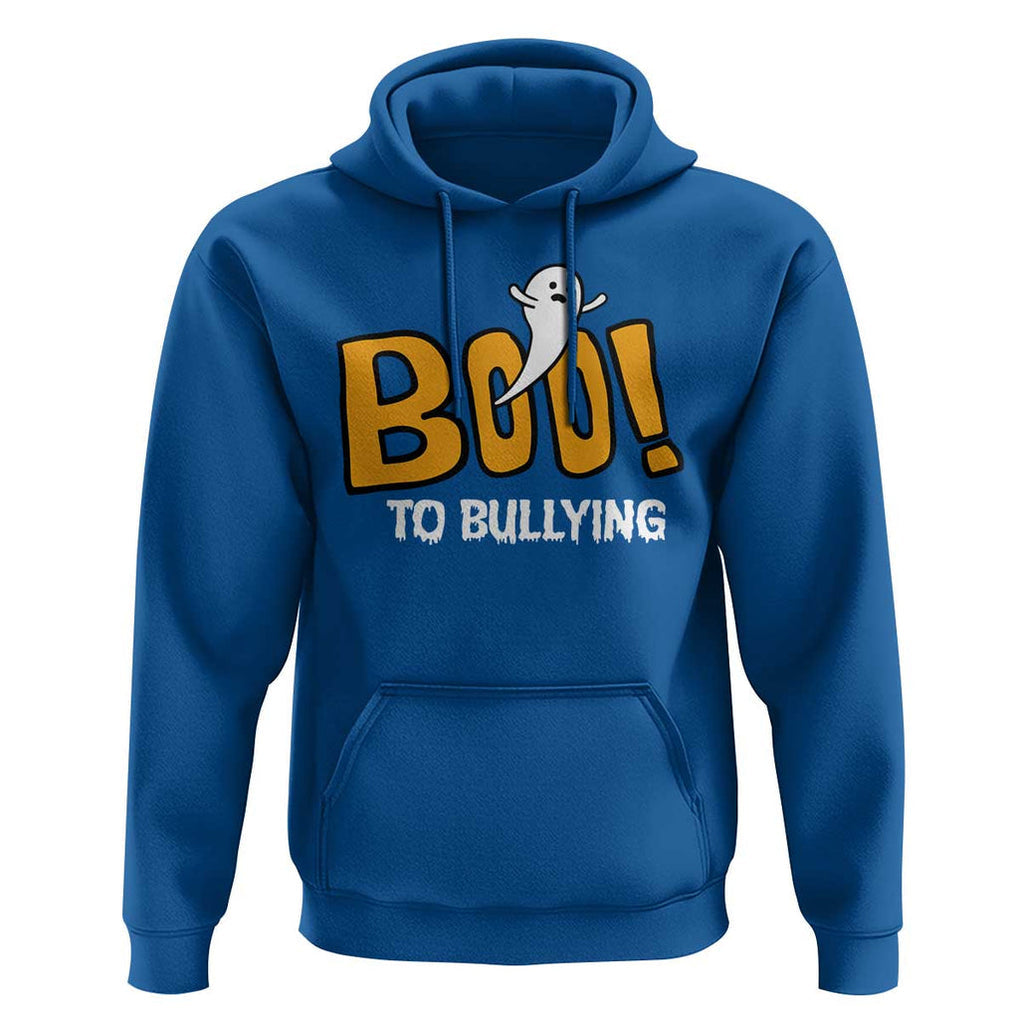 Anti Bullying Halloween Hoodie Boo To Bullying Spooky Ghost TS09 Royal Blue Print Your Wear