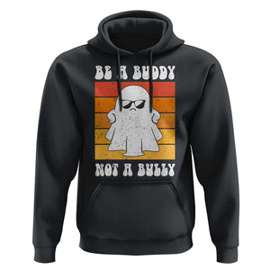 Anti Bullying Hoodie Be A Buddy Not A Bully Unity Day Retro Ghost TS09 Black Print Your Wear
