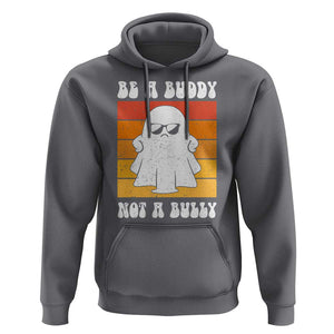 Anti Bullying Hoodie Be A Buddy Not A Bully Unity Day Retro Ghost TS09 Charcoal Print Your Wear