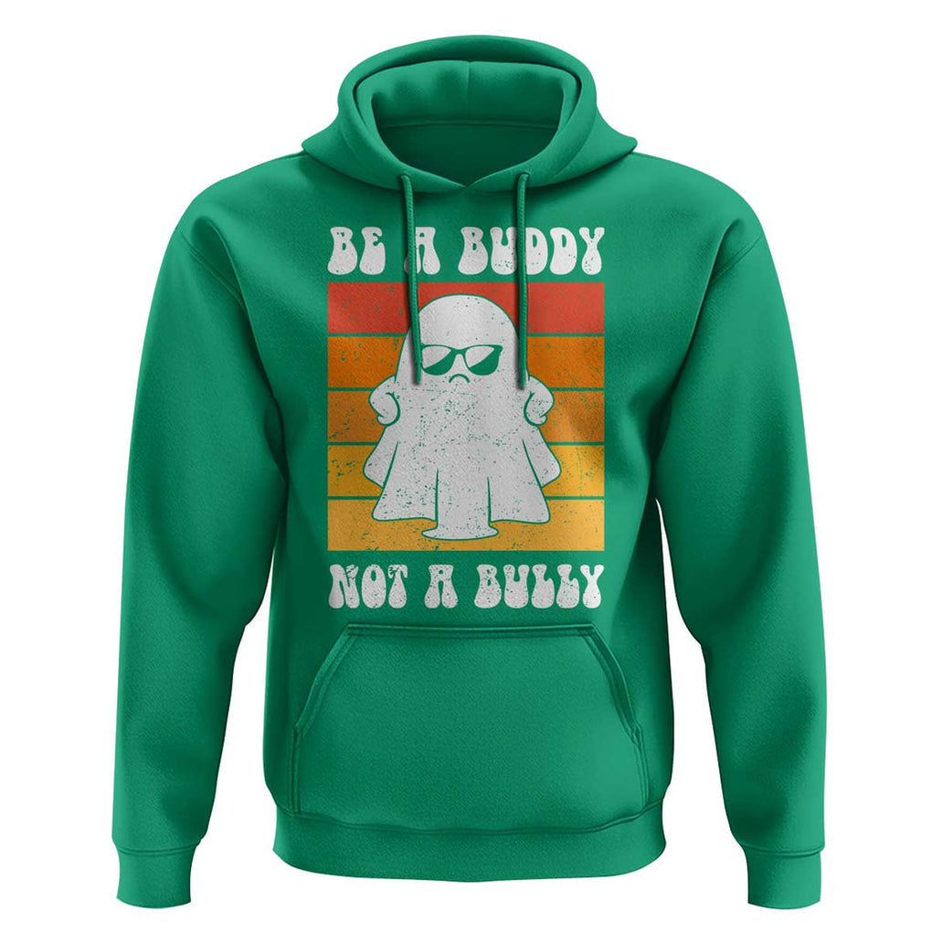 Anti Bullying Hoodie Be A Buddy Not A Bully Unity Day Retro Ghost TS09 Irish Green Print Your Wear