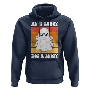 Anti Bullying Hoodie Be A Buddy Not A Bully Unity Day Retro Ghost TS09 Navy Print Your Wear