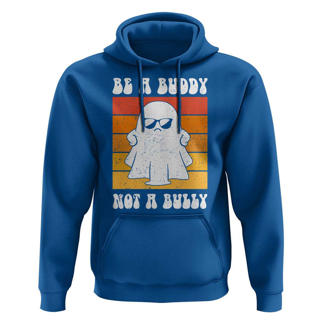 Anti Bullying Hoodie Be A Buddy Not A Bully Unity Day Retro Ghost TS09 Royal Blue Print Your Wear