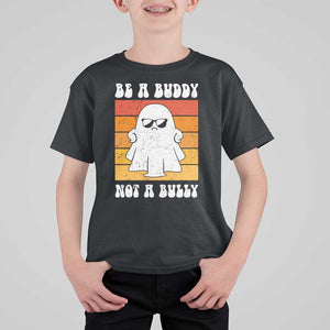 Anti Bullying T Shirt For Kid Be A Buddy Not A Bully Unity Day Retro Ghost TS09 Black Print Your Wear