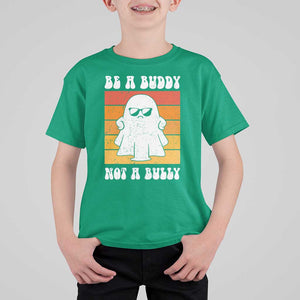 Anti Bullying T Shirt For Kid Be A Buddy Not A Bully Unity Day Retro Ghost TS09 Irish Green Print Your Wear