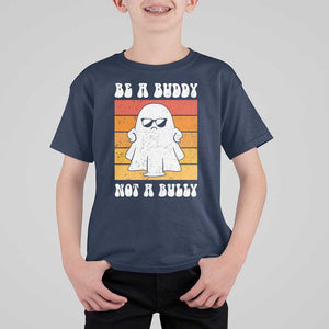 Anti Bullying T Shirt For Kid Be A Buddy Not A Bully Unity Day Retro Ghost TS09 Navy Print Your Wear