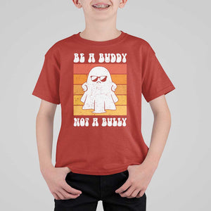 Anti Bullying T Shirt For Kid Be A Buddy Not A Bully Unity Day Retro Ghost TS09 Red Print Your Wear