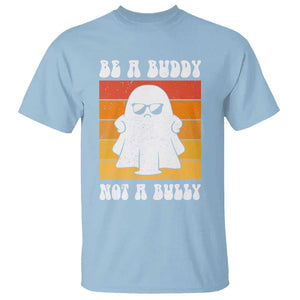 Anti Bullying T Shirt Be A Buddy Not A Bully Unity Day Retro Ghost TS09 Light Blue Print Your Wear