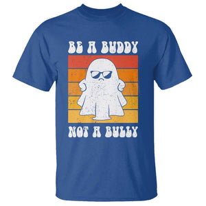 Anti Bullying T Shirt Be A Buddy Not A Bully Unity Day Retro Ghost TS09 Royal Blue Print Your Wear
