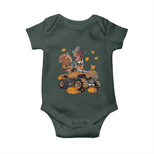 Thanksgiving Baby Onesie Dinosaur Turkey Riding Truck Monster TS09 Print Your Wear