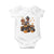 Thanksgiving Baby Onesie Dinosaur Turkey Riding Truck Monster TS09 White Print Your Wear