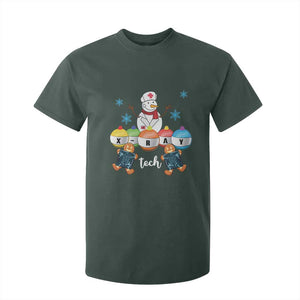 Funny Chrsitmas T Shirt For Kid Snowman Nurse Xray Gingerbread TS09 Dark Forest Green Print Your Wear