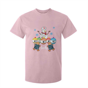 Funny Chrsitmas T Shirt For Kid Snowman Nurse Xray Gingerbread TS09 Light Pink Print Your Wear