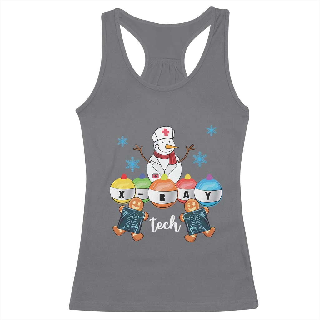Funny Chrsitmas Racerback Tank Top Snowman Nurse Xray Gingerbread TS09 Charcoal Print Your Wear