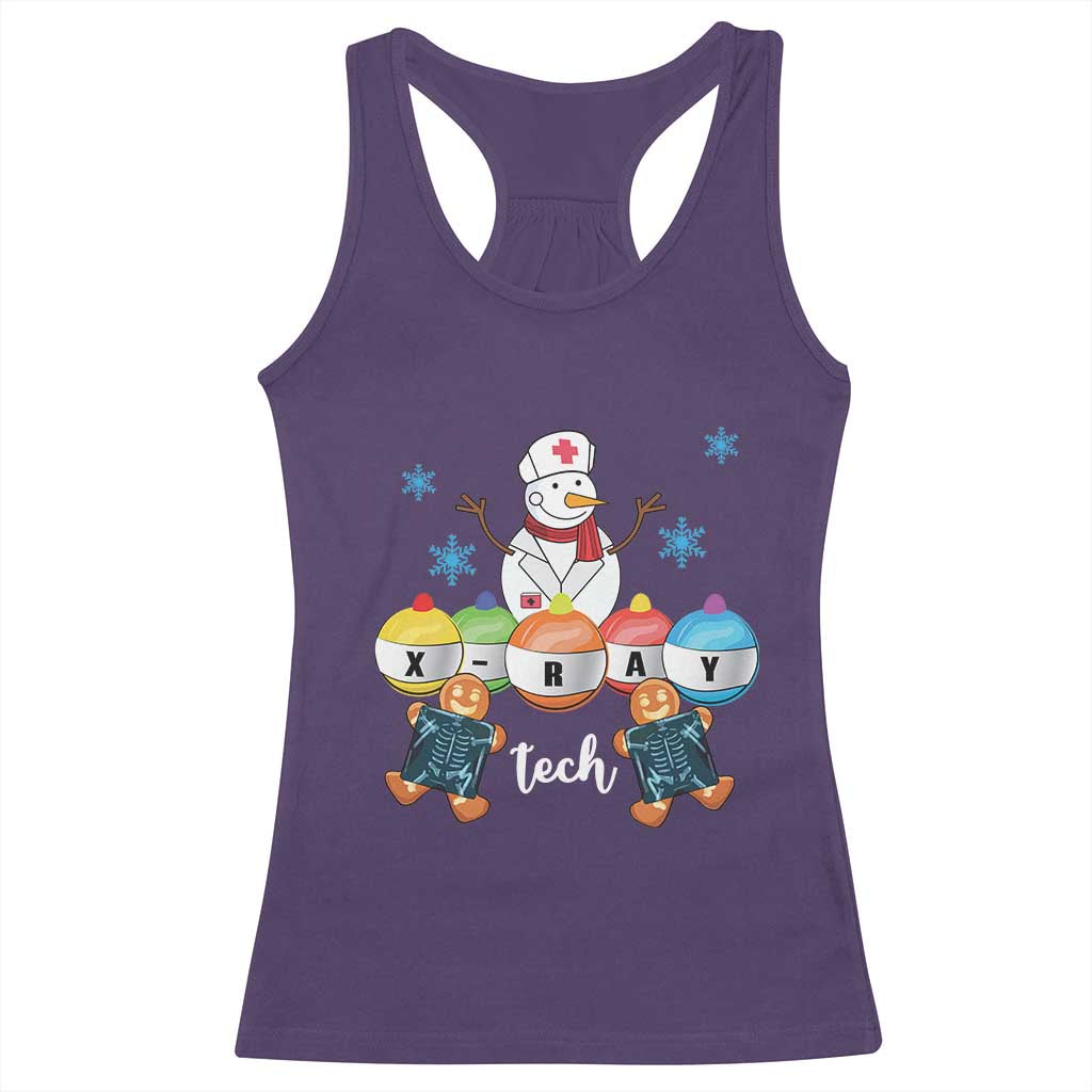 Funny Chrsitmas Racerback Tank Top Snowman Nurse Xray Gingerbread TS09 Purple Print Your Wear