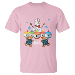 Funny Chrsitmas T Shirt Snowman Nurse Xray Gingerbread TS09 Light Pink Print Your Wear