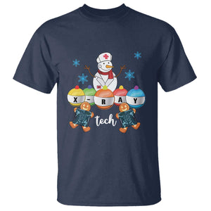 Funny Chrsitmas T Shirt Snowman Nurse Xray Gingerbread TS09 Navy Print Your Wear