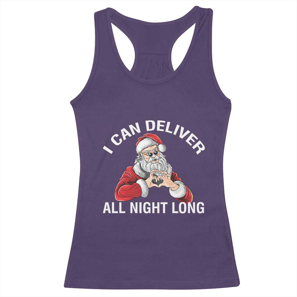 Funny Chrsitmas Racerback Tank Top I Can Deliver All Night Long TS09 Purple Print Your Wear