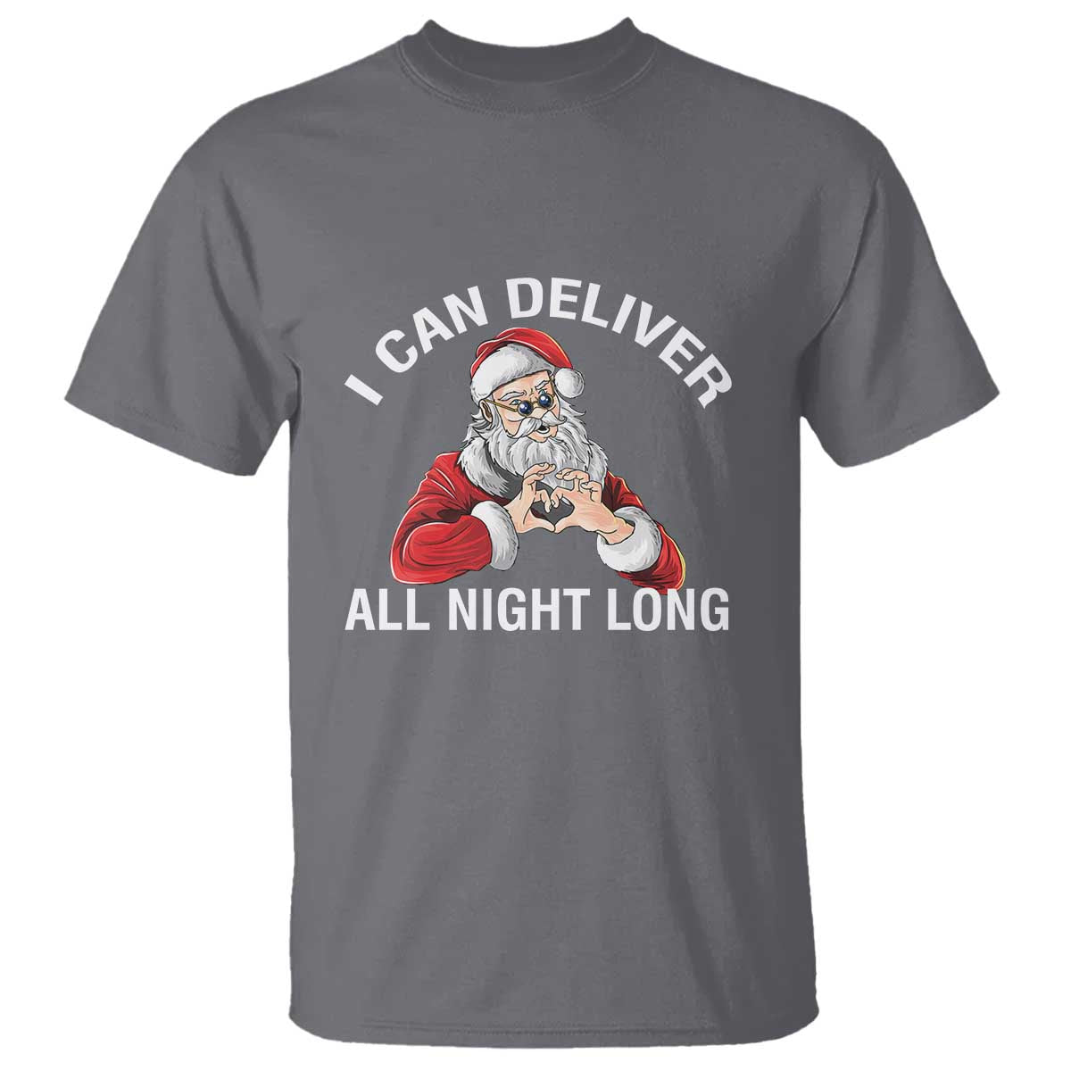 Funny Chrsitmas T Shirt I Can Deliver All Night Long TS09 Charcoal Print Your Wear