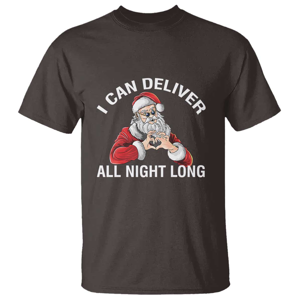 Funny Chrsitmas T Shirt I Can Deliver All Night Long TS09 Dark Chocolate Print Your Wear