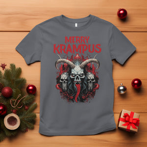 Merry Krampus Horor Christmas Evil T Shirt TS09 Charcoal Printyourwear