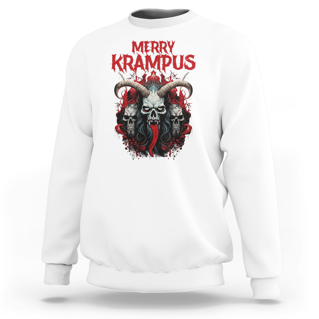 Merry Krampus Horor Christmas Evil Sweatshirt TS09 White Printyourwear