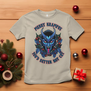 Merry Krampus Horor Christmas You'd Better Not Cry T Shirt TS09 Sand Printyourwear