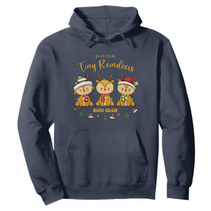 Christmas Nurse Nicu Crew Tiny Reindeer Hoodie TS09 Navy Print Your Wear