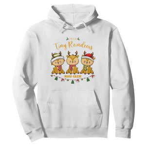 Christmas Nurse Nicu Crew Tiny Reindeer Hoodie TS09 White Print Your Wear