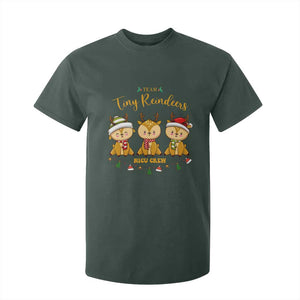 Christmas Nurse Nicu Crew Tiny Reindeer T Shirt For Kid TS09 Dark Forest Green Print Your Wear