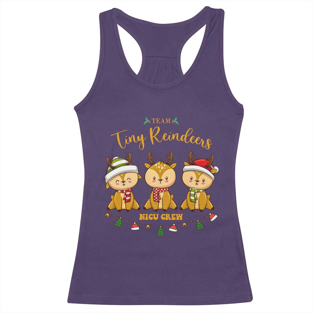 Christmas Nurse Nicu Crew Tiny Reindeer Racerback Tank Top TS09 Purple Print Your Wear