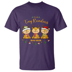 Christmas Nurse Nicu Crew Tiny Reindeer T Shirt TS09 Purple Print Your Wear