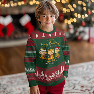 Xmas Nurse Nicu Crew Tiny Reindeer Ugly Christmas Sweater TS09 Christmas Print Your Wear