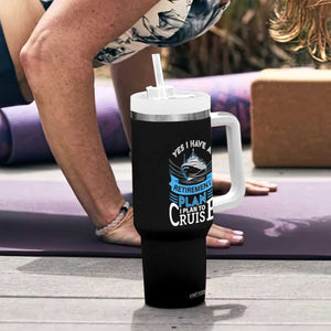 Retirement Tumbler With Handle Yes I Do Have A Plan To Cruise Retired Cruising TS09 Print Your Wear