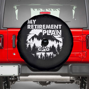 Retirement Plan Funny Retired Rider Riding Bicycle Spare Tire Cover TS09 Black Print Your Wear